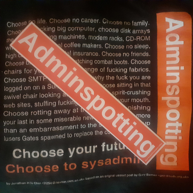 Image of Adminspotting stickers with Adminspotting T-shirt